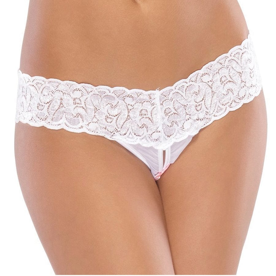 Open Crotch Stretch Lace Thong DISCONTINUED - Sh! Women's Store