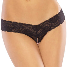 Open Crotch Stretch Lace Thong DISCONTINUED - Sh! Women's Store