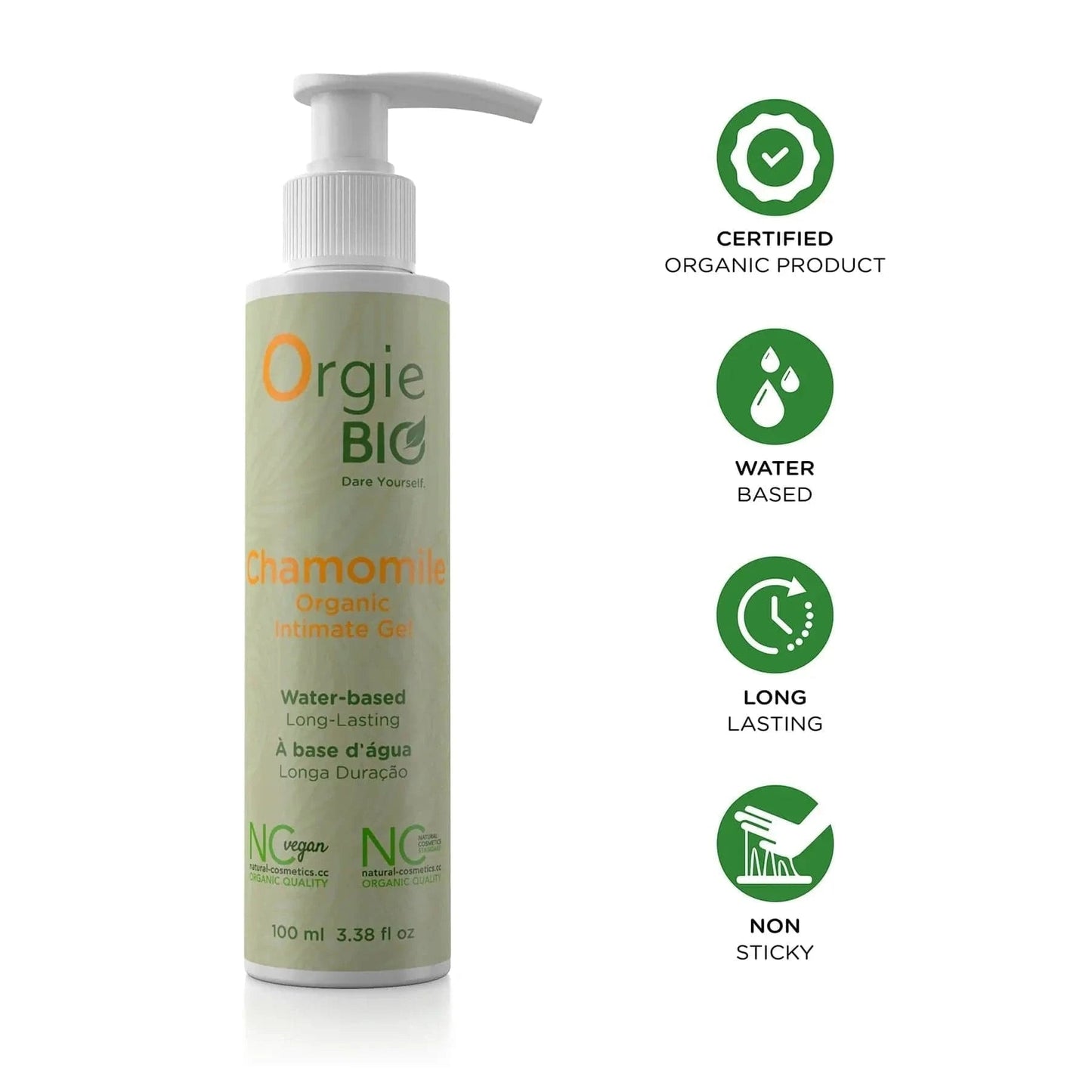 Orgie Bio Organic Vegan Lube Chamomile 100ml - Sh! Women's Store