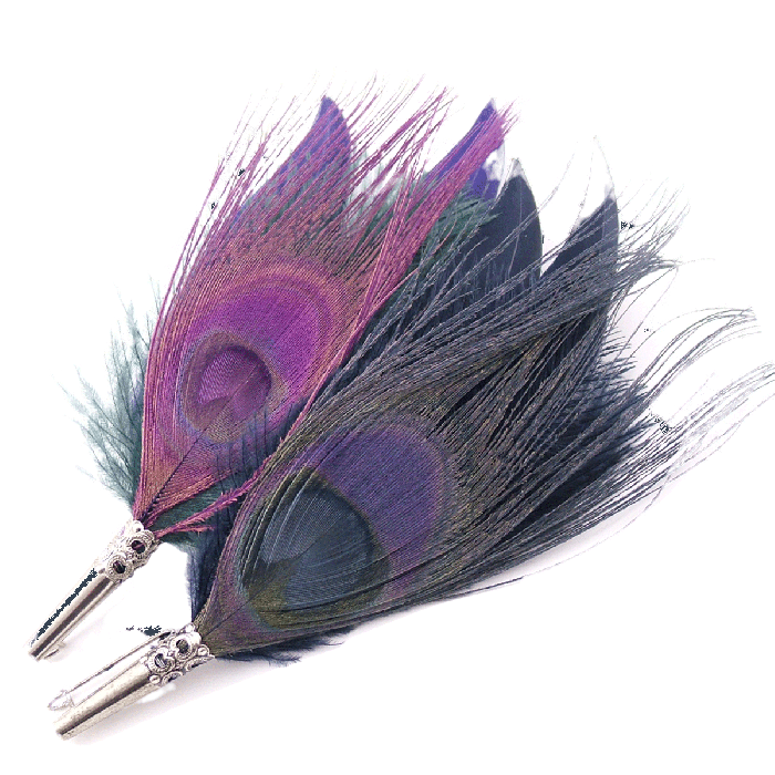 Peacock Feather Brooch Tickler DISCONTINUED - Sh! Women's Store