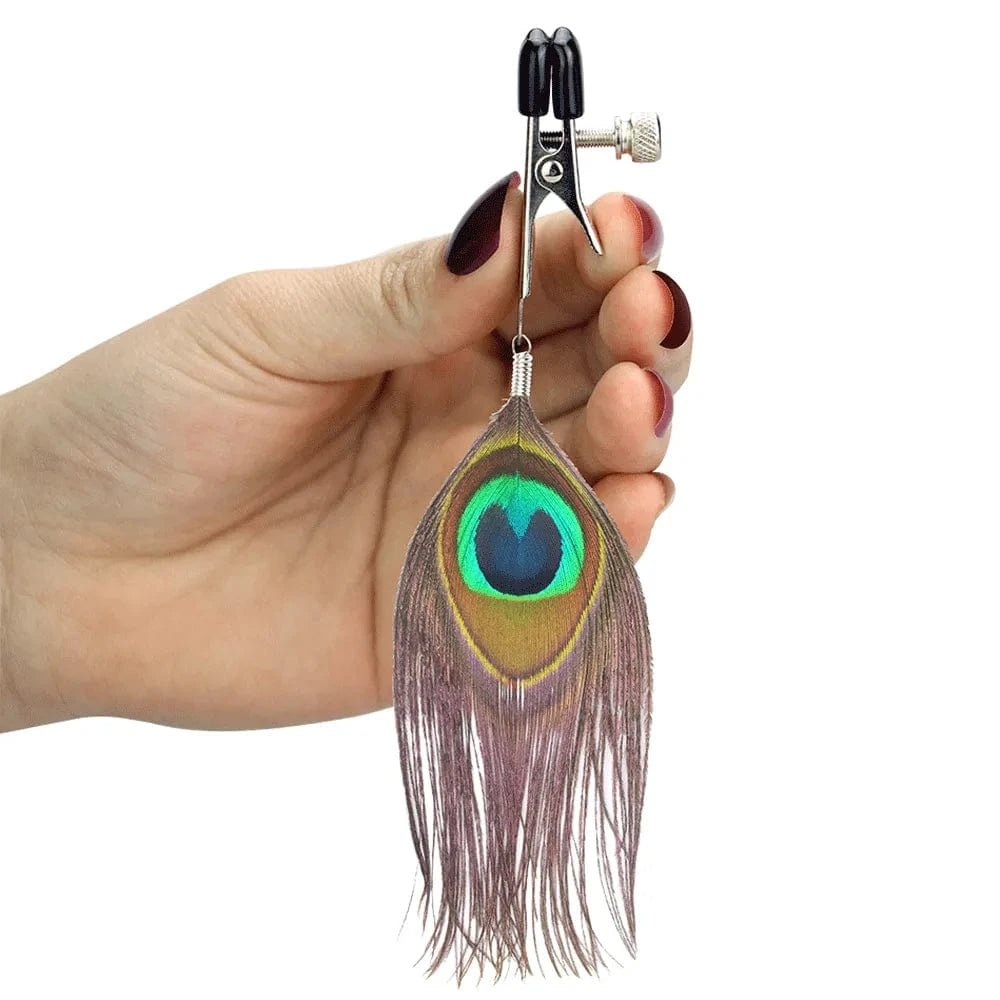 Peacock Feather Nipple Clamps - DISCONTINUED - Sh! Women's Store