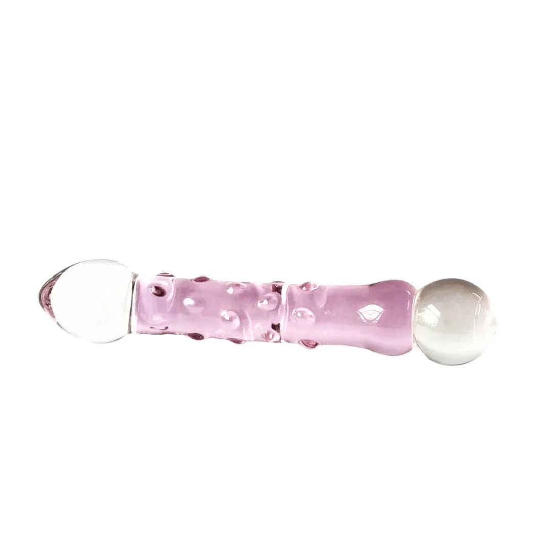 Pink Textured G - Spot Glass Dildo - Sh! Women's Store