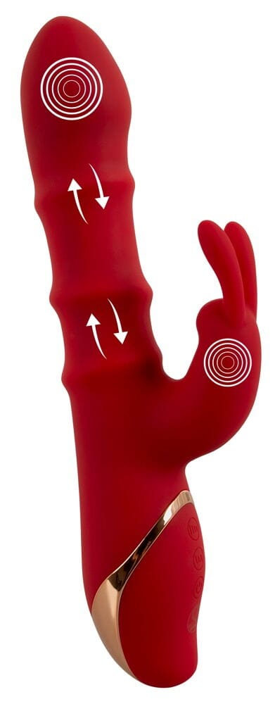 Rabbit Vibrator with 3 Moving Rings - Sh! Women's Store