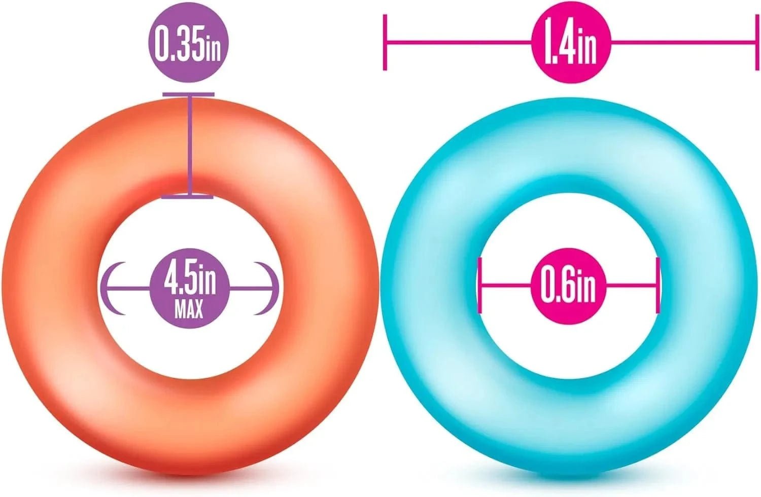 Rainbow Cock Ring 6 - Pack - Sh! Women's Store