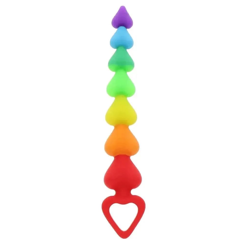 Rainbow Heart Anal Beads - Sh! Women's Store