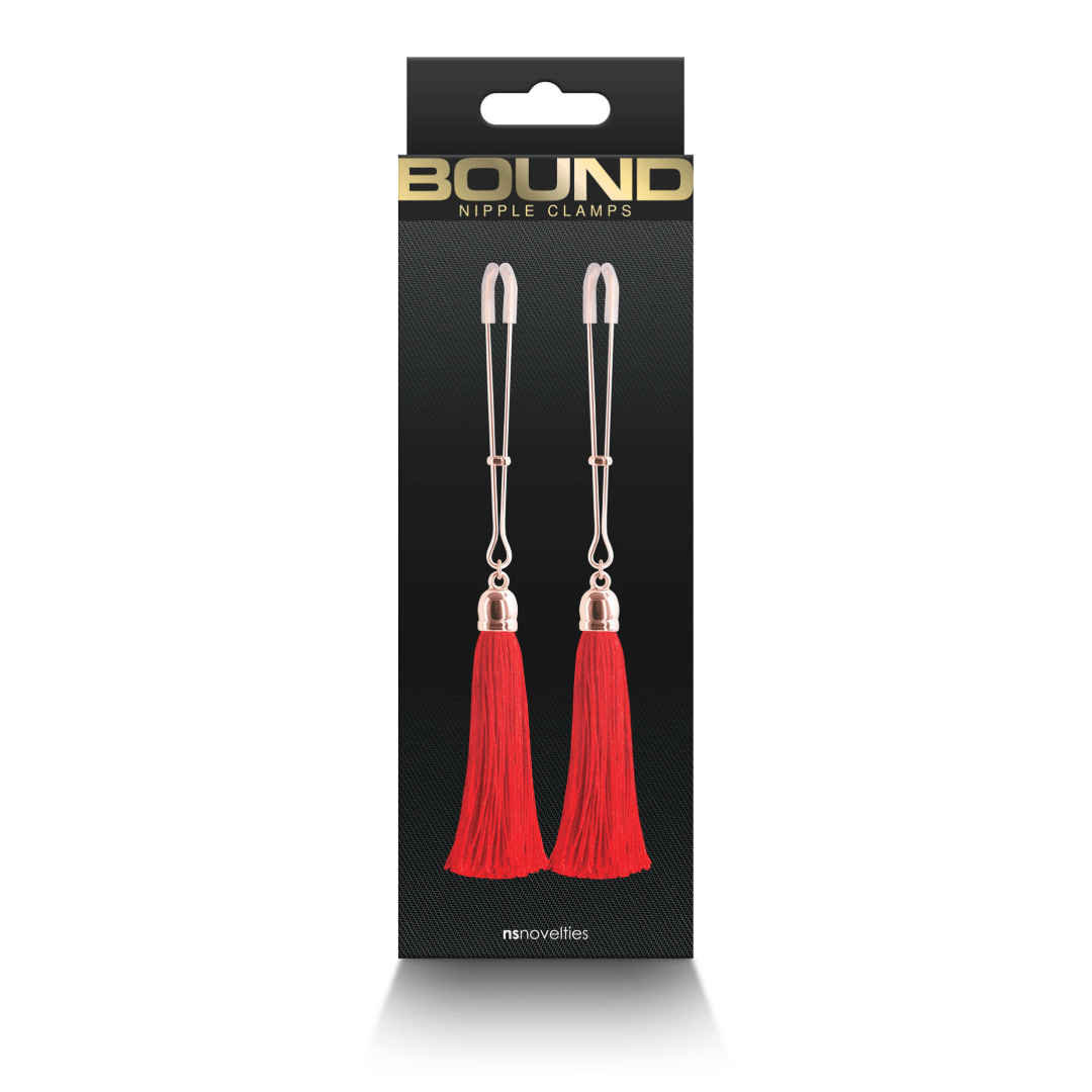 Red & Gold Tassel Nipple Clamps - Sh! Women's Store