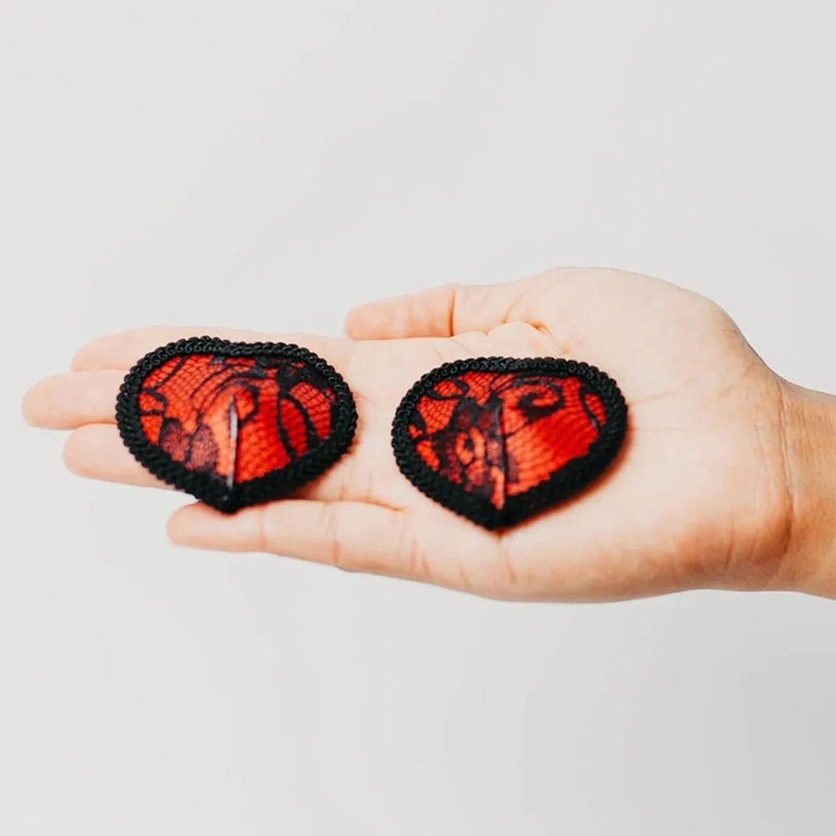 Red Lace Heart Pasties - Sh! Women's Store