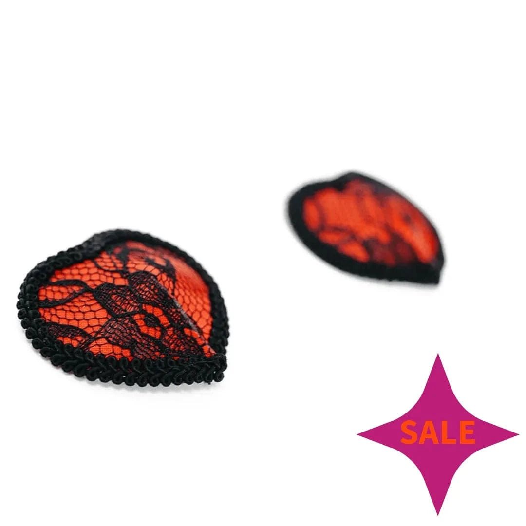 Red Lace Heart Pasties - Sh! Women's Store