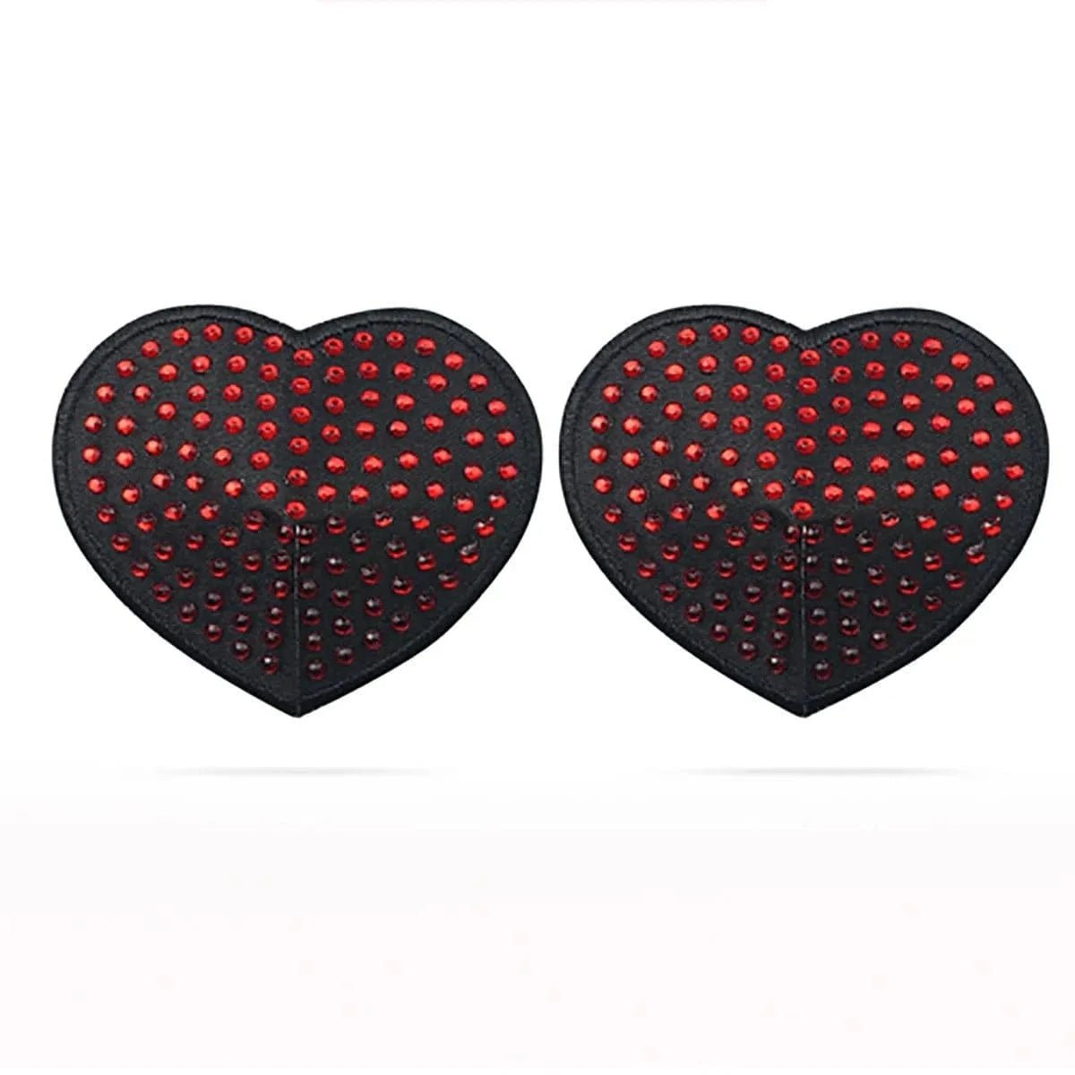 Red Rhinestone Heart Pasties - Sh! Women's Store
