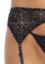 Rhinestone Mesh Garter Belt - Sh! Women's Store