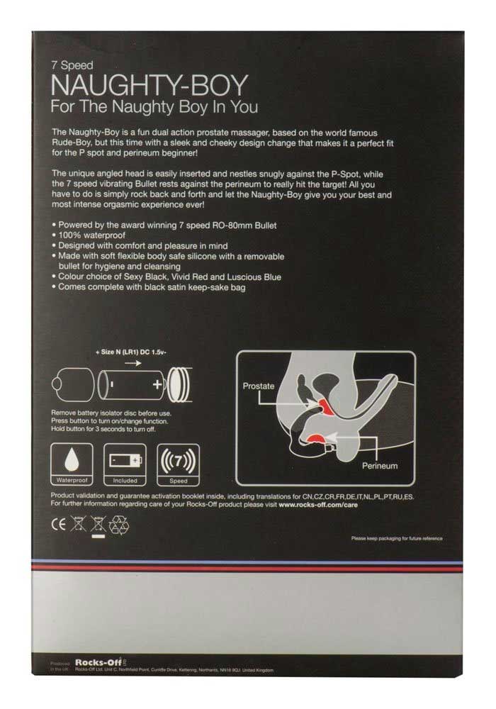 Rocks Off Naughty Boy Prostate Massager - Sh! Women's Store