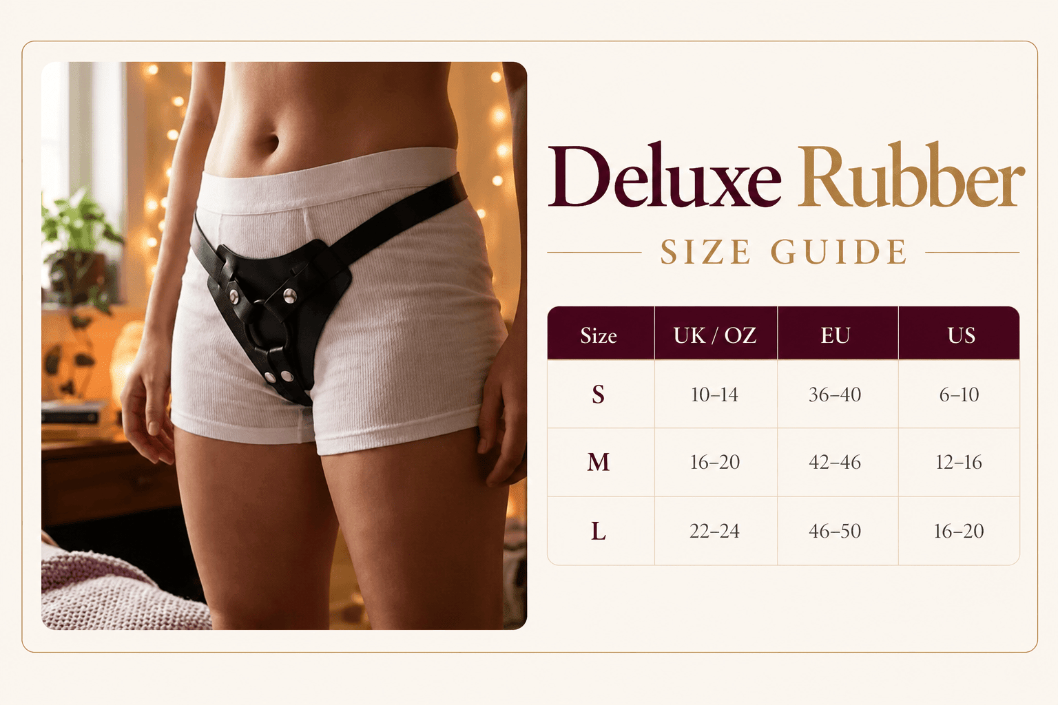 Rubber Deluxe Strap On Harness - Sh! Women's Store