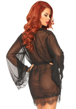 Sexy Sheer Robe with Eyelash Trim DISCONTINUED - Sh! Women's Store