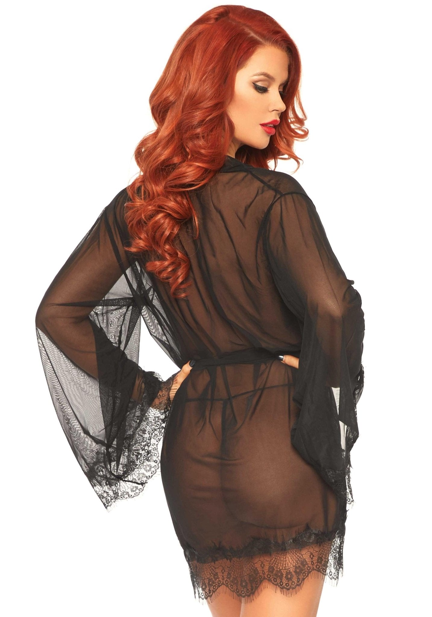 Sexy Sheer Robe with Eyelash Trim DISCONTINUED - Sh! Women's Store