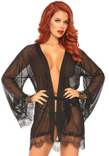 Sexy Sheer Robe with Eyelash Trim DISCONTINUED - Sh! Women's Store