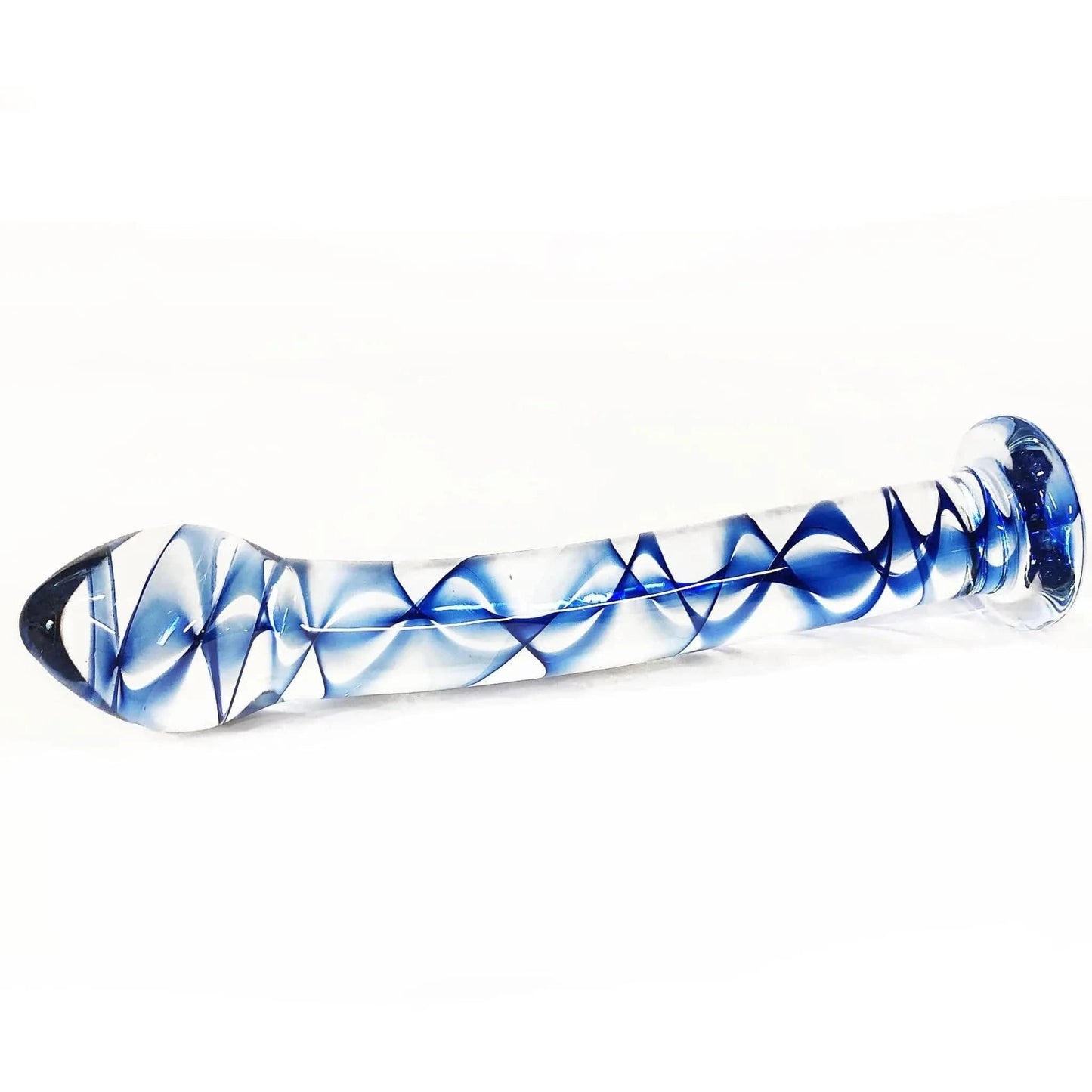 Sh! Blue Spiral Glass Dildo - Sh! Women's Store