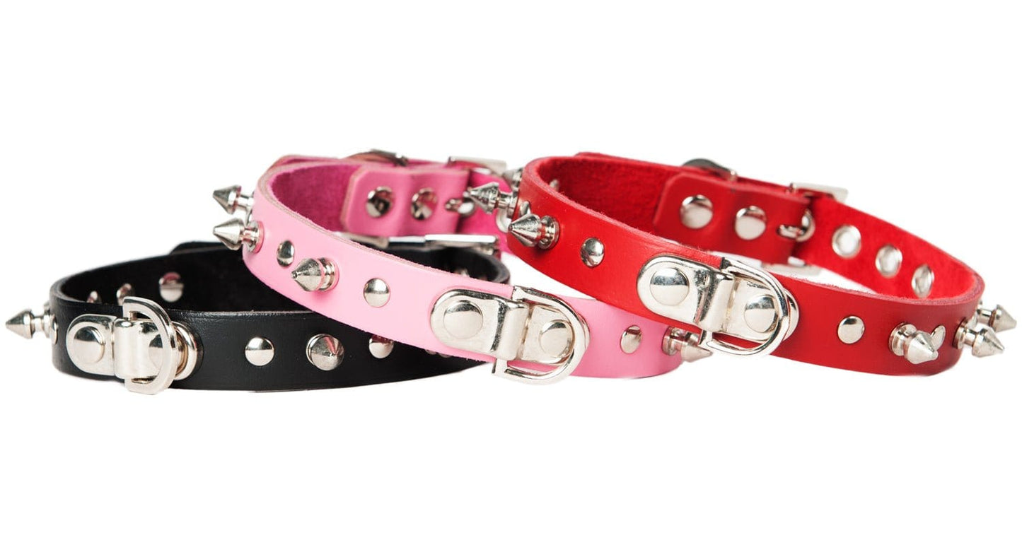 Sh! Leather Spiked Princess Bondage Collar - Sh! Women's Store