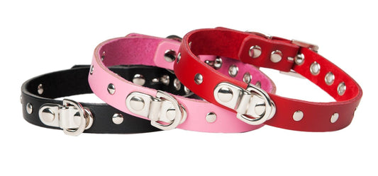 Sh! Leather Studded Princess Bondage Collar - Sh! Women's Store