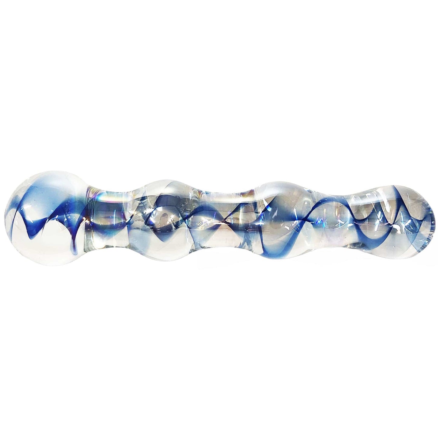 Sh! Rainbow Shimmer Glass Double Dildo - Discontined - Sh! Women's Store