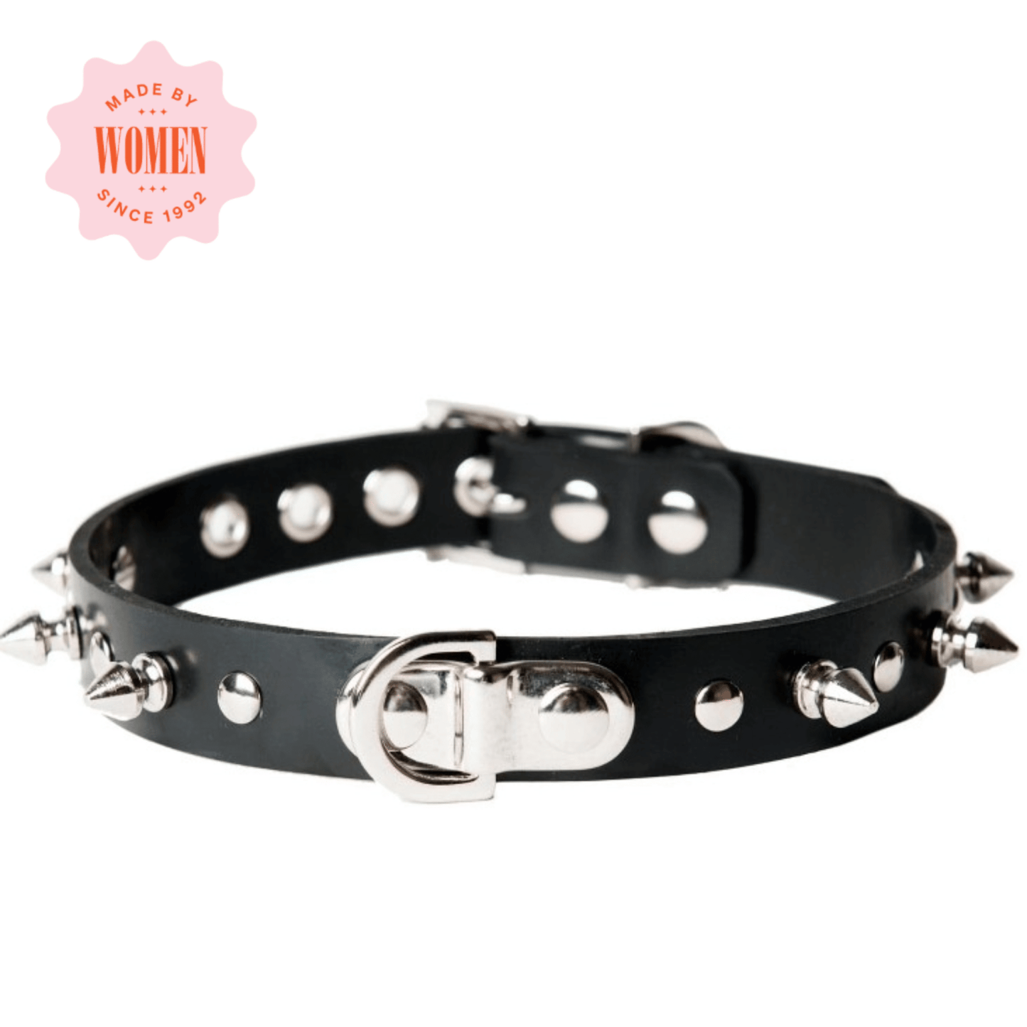 Sh! Rubber Spiked Princess Bondage Collar - Sh! Women's Store