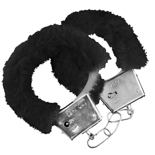 Sh! Women's Store Black Furry Handcuffs