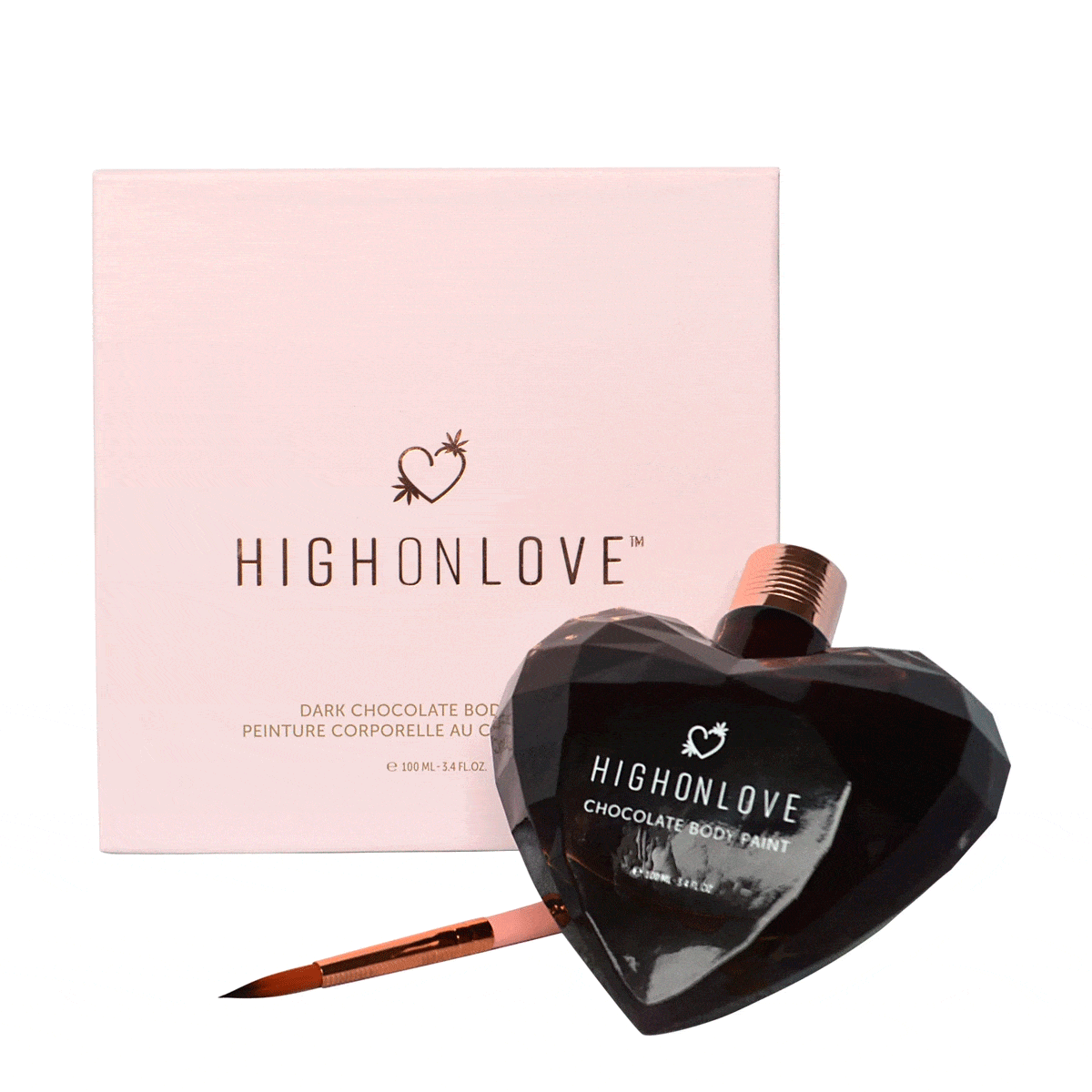 Sh! Women's Store Body Paints High On Love Dark Chocolate Body Paint with Hemp