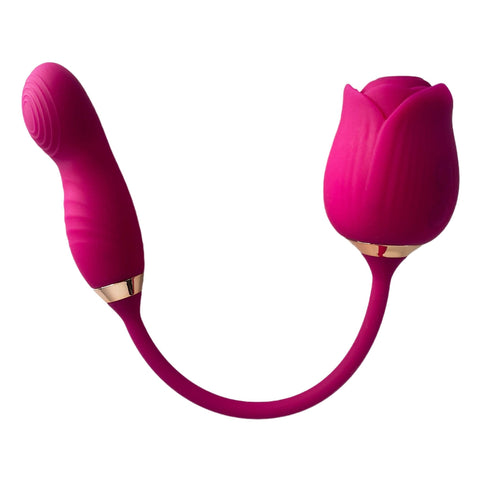 Sh! Women's Store Clit Suction Toys Suction Rose with Waving G-Spot Bullet