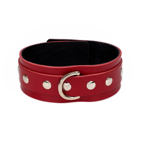 Sh! Women's Store Collars Red Collar / Small / Medium (13 -16") Sh! Leather Bondage Collar