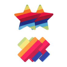 Sh! Women's Store Cross & Star Pride Rainbow Pasties