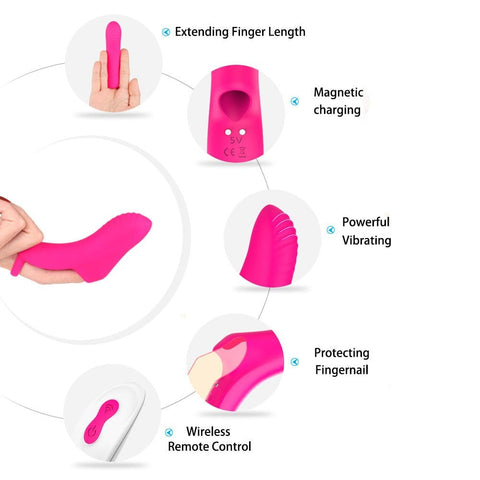 Sh! Women's Store Finger Vibrators Remote Extending Finger Vibe