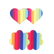 Sh! Women's Store Heart & Flower Pride Rainbow Pasties