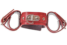 Sh! Women's Store Leather Restraint Collar With Attached Cuffs