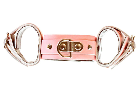 Sh! Women's Store Leather Restraint Collar With Attached Cuffs