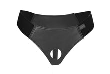 Sh! Women's Store Leather Strap-On Harness Black / XS (8-10) Thong Strap-On Dildo Harness