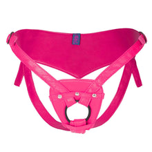 Sh! Women's Store Leather Strap-On Harness Pink / Small / Medium (8-12) Super StrapOn Dildo Harness