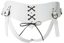 Sh! Women's Store Leather Strap-On Harness White / Small/Medium (8-12) Corset Strap-On Harness