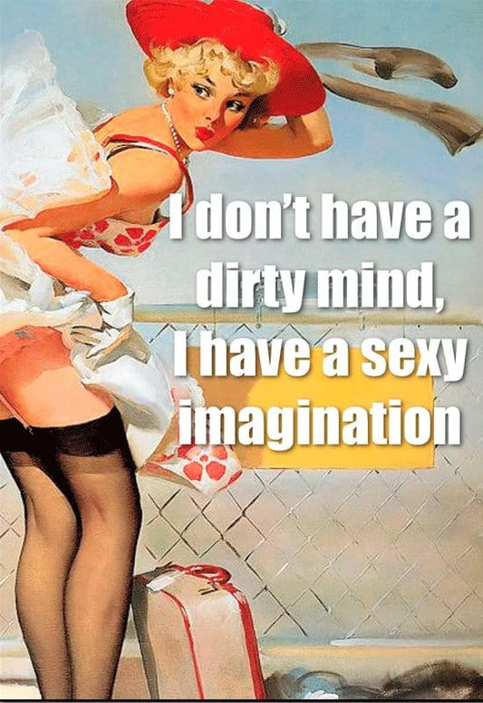 Sh! Women's Store Magnets Vintage Magnet: I Don't Have a Dirty Mind