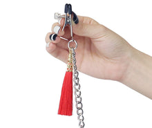 Sh! Women's Store Nipple Clamps Nipple & Clit Clamps with Red Tassels