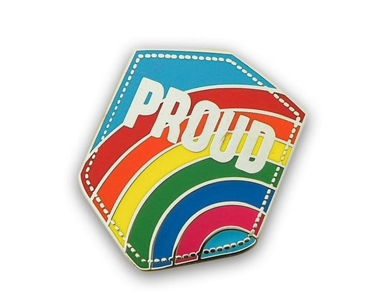 Sh! Women's Store Pride Proud Rainbow Enamel Pin