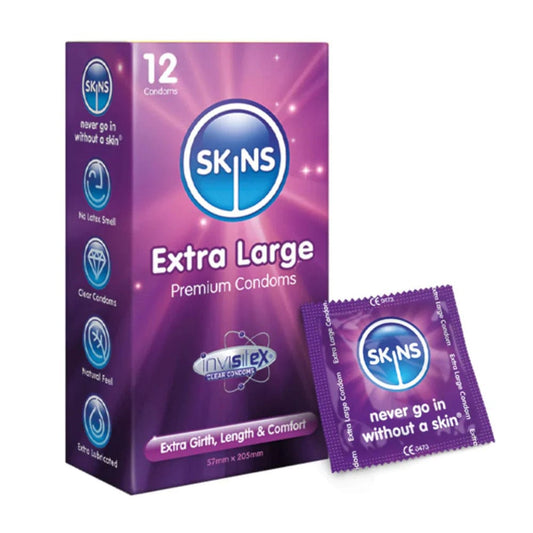 Sh! Women's Store Skins Condoms Extra Large 12 Pack