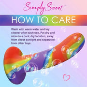Simply Sweet Rainbow Silicone Dildo - Sh! Women's Store