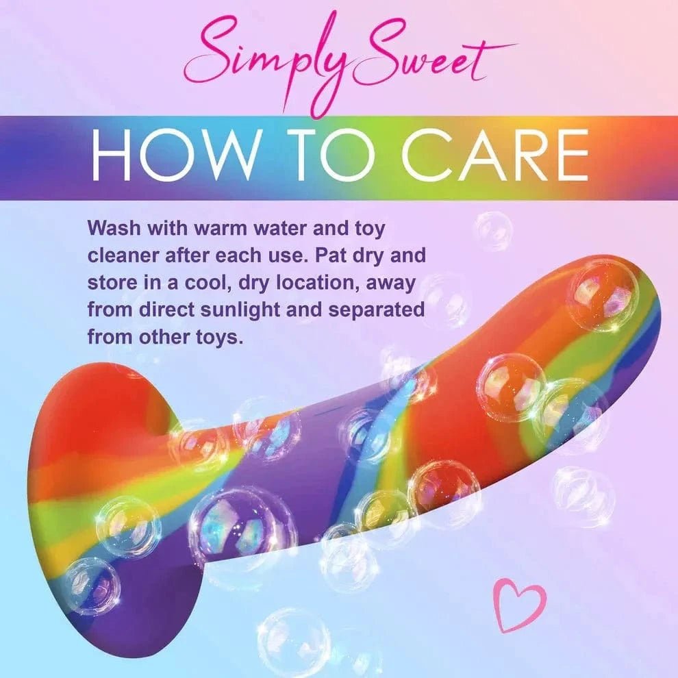 Simply Sweet Rainbow Silicone Dildo - Sh! Women's Store