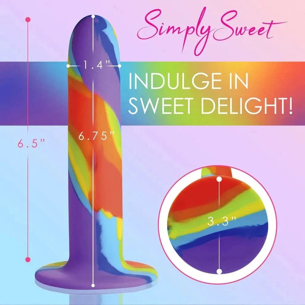 Simply Sweet Rainbow Silicone Dildo - Sh! Women's Store