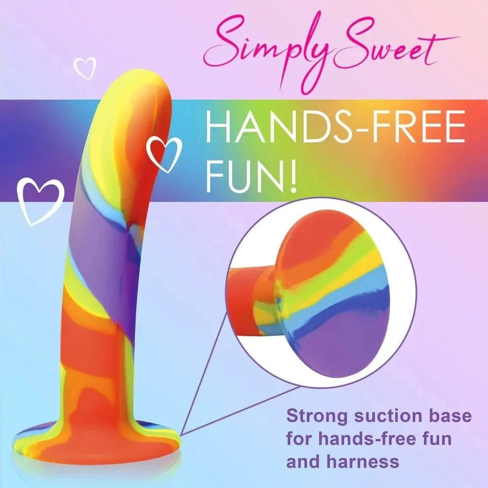 Simply Sweet Rainbow Silicone Dildo - Sh! Women's Store