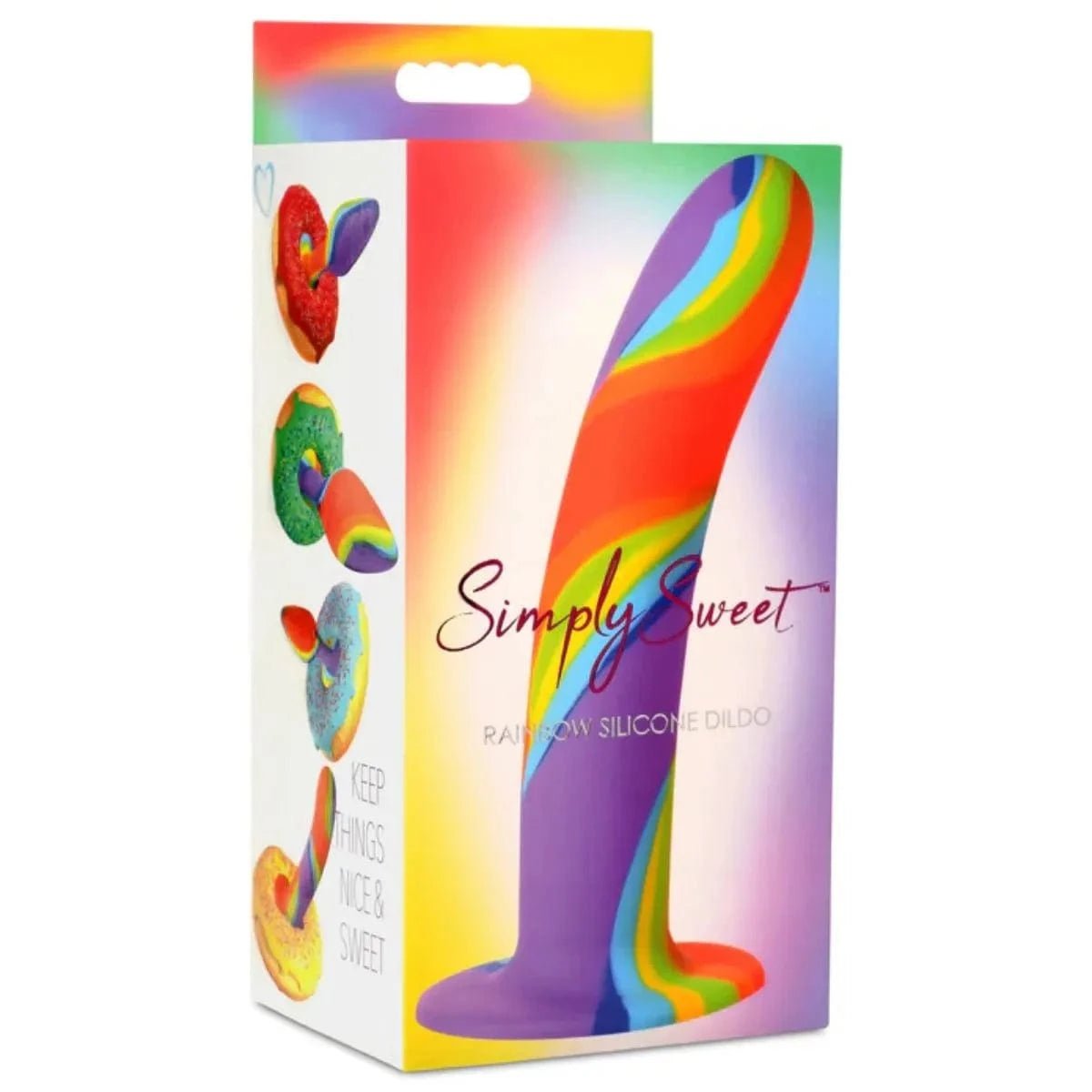 Simply Sweet Rainbow Silicone Dildo - Sh! Women's Store