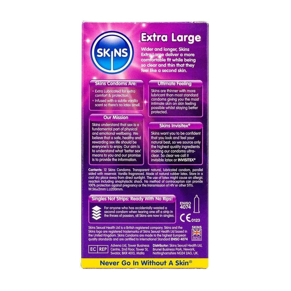 Skins Condoms Extra Large 12 Pack - Sh! Women's Store