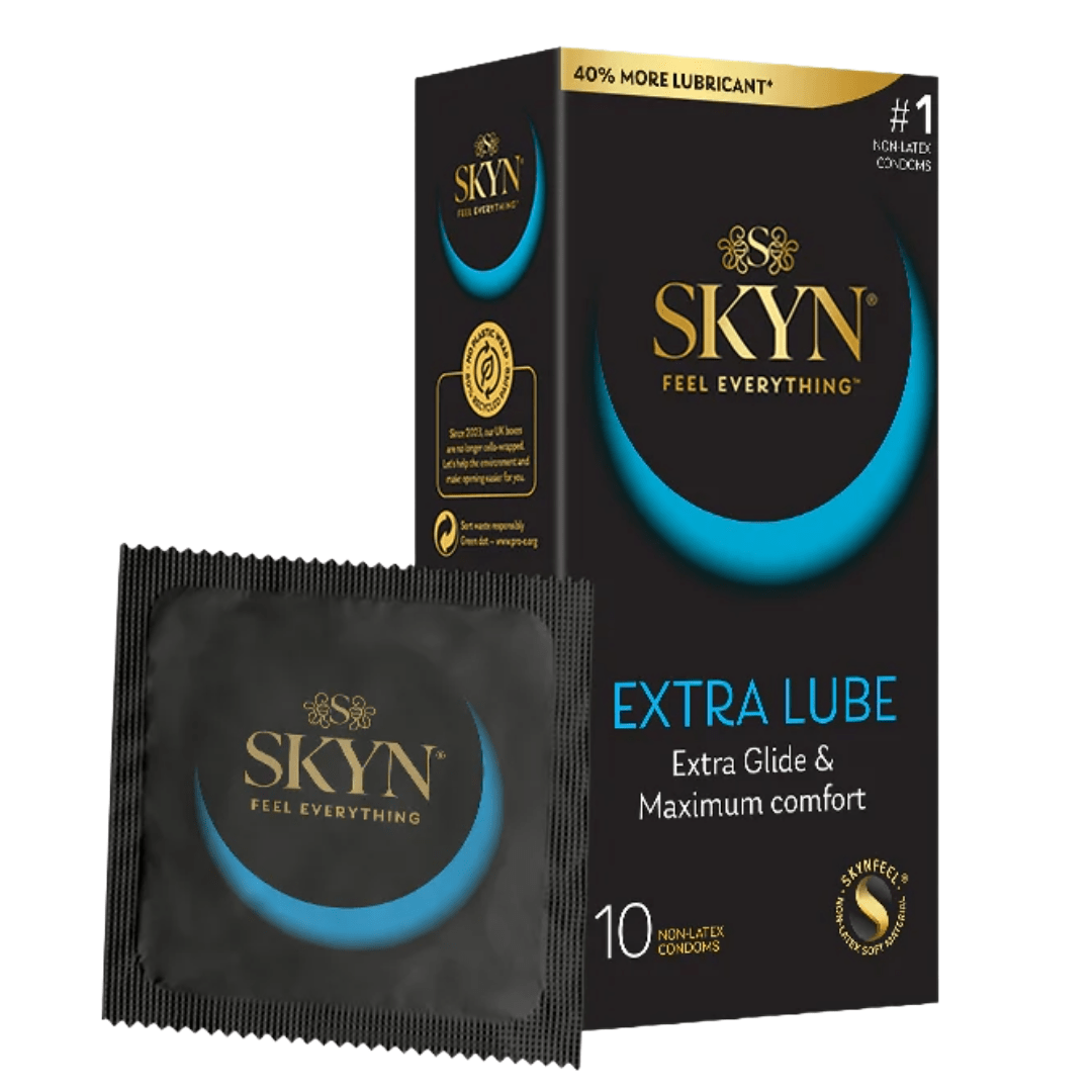Sh! Women's Store Condoms Extra lube Skyn Non-Latex Condoms: 10-Pack