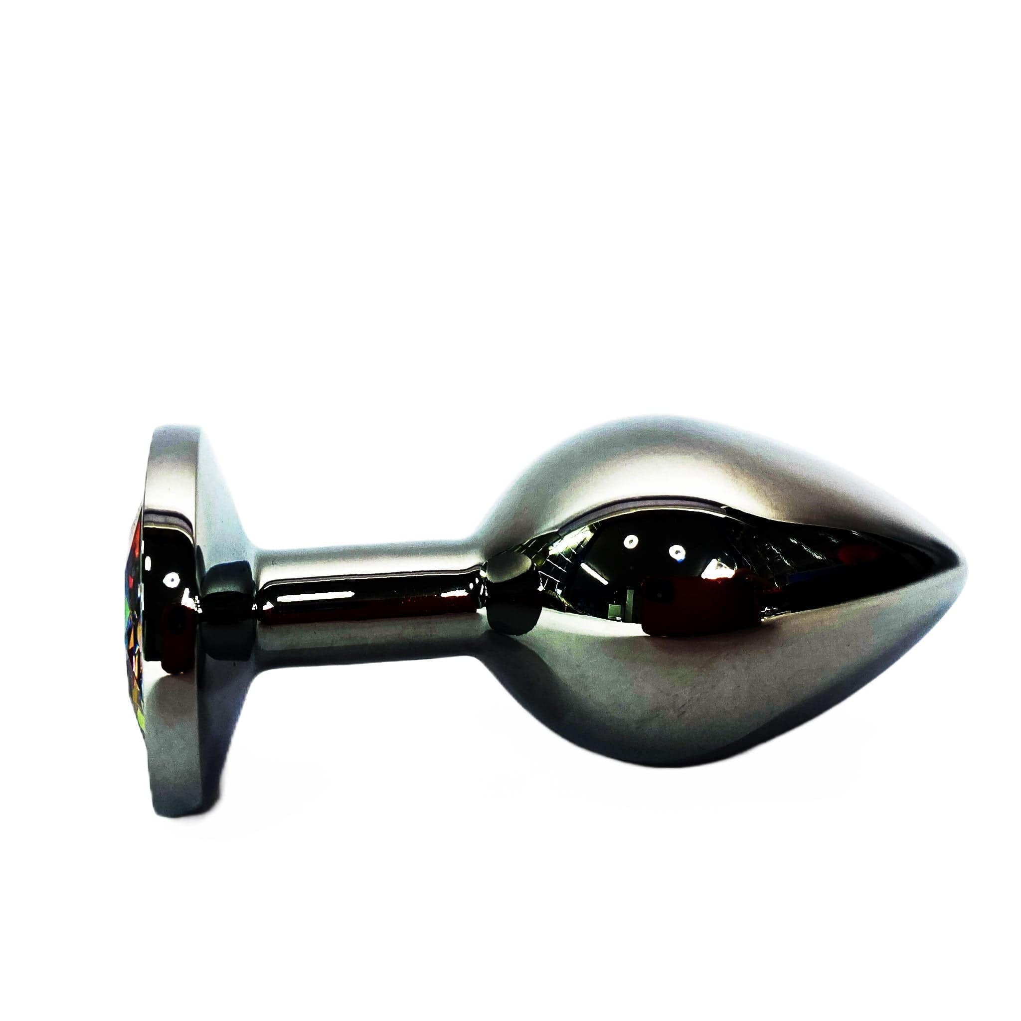 Small Metal Butt Plug Rainbow Jewel - Discontinued - Sh! Women's Store