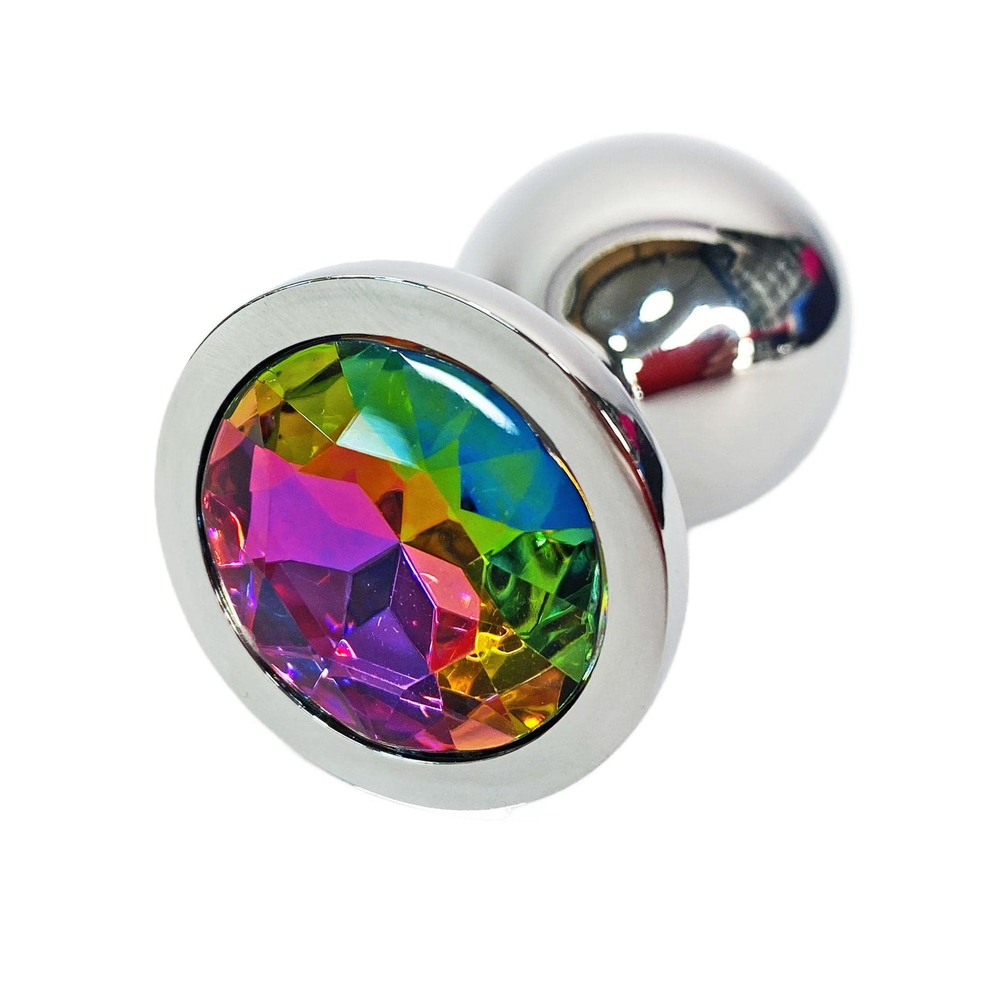 Small Metal Butt Plug Rainbow Jewel - Discontinued - Sh! Women's Store