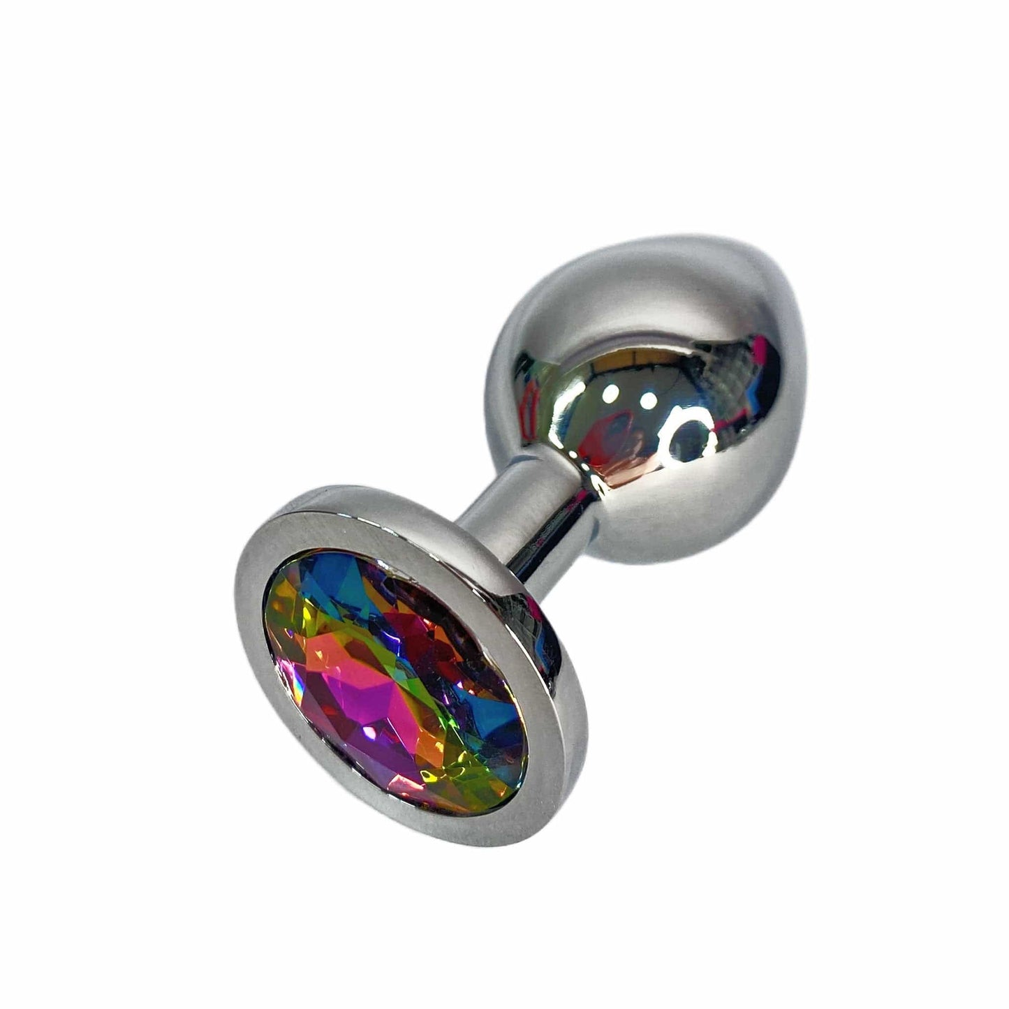 Small Metal Butt Plug Rainbow Jewel - Discontinued - Sh! Women's Store